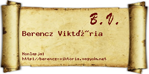 Berencz Viktória névjegykártya